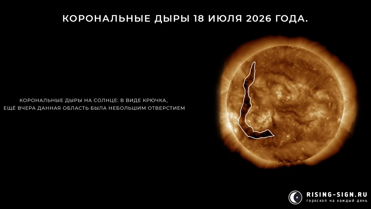 Изображение: корональные дыры 18 июля 2026 года.