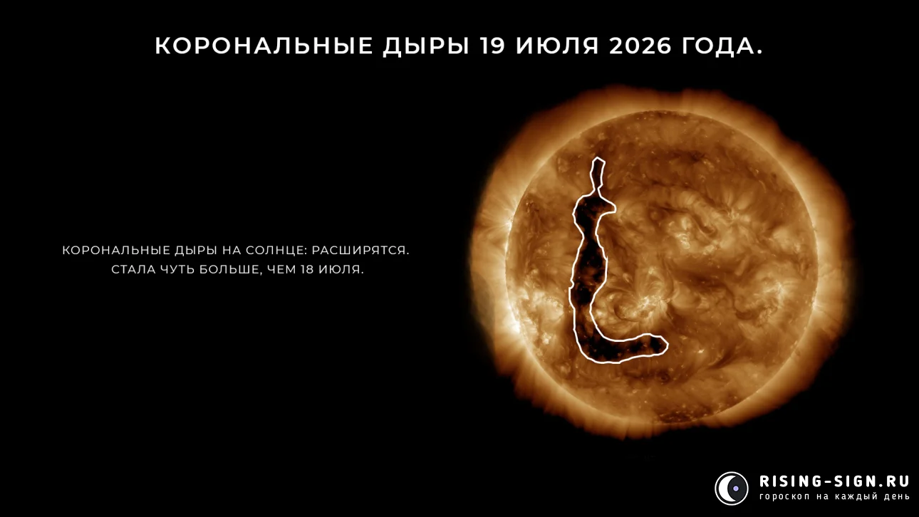 Изображение: корональные дыры 19 июля 2026 года