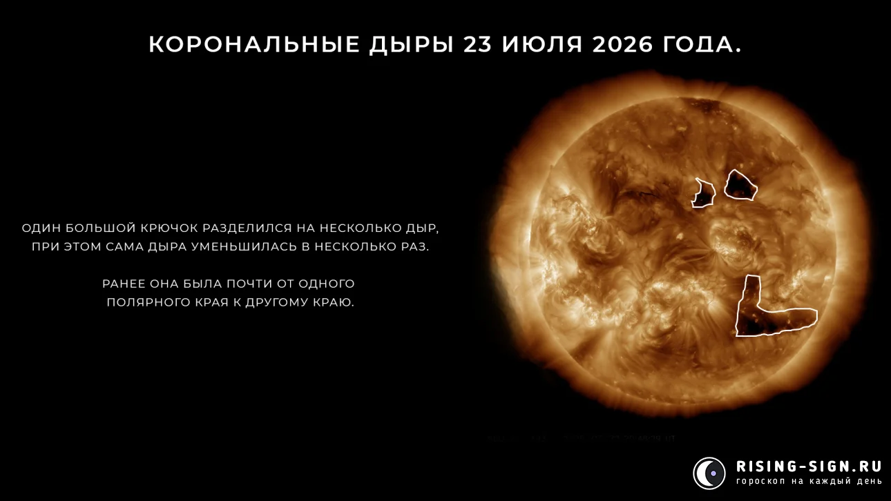 Изображение: корональные дыры 23 июля 2026 года
