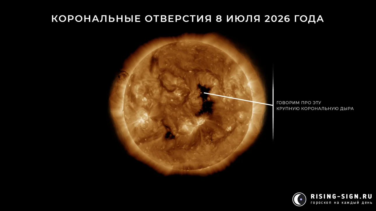 Изображение: корональные отверстия 8 июля 2026 года