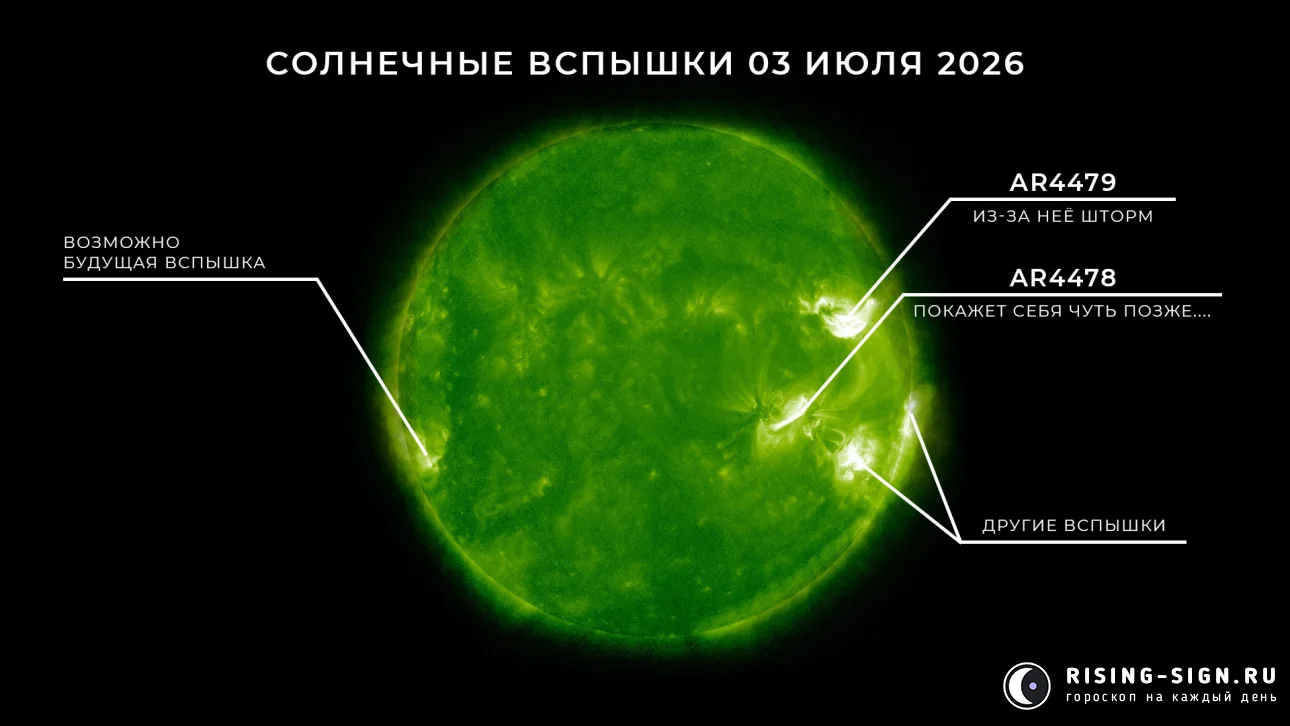 Изображение: солнечные вспышки 03 июля 2026